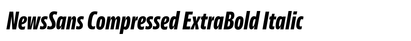 NewsSans Compressed ExtraBold Italic